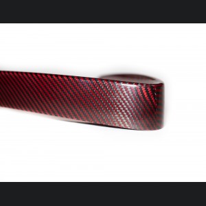 Alfa Romeo Stelvio Front V Shield Grill Frame - Carbon Fiber - Red Carbon - Feroce Carbon